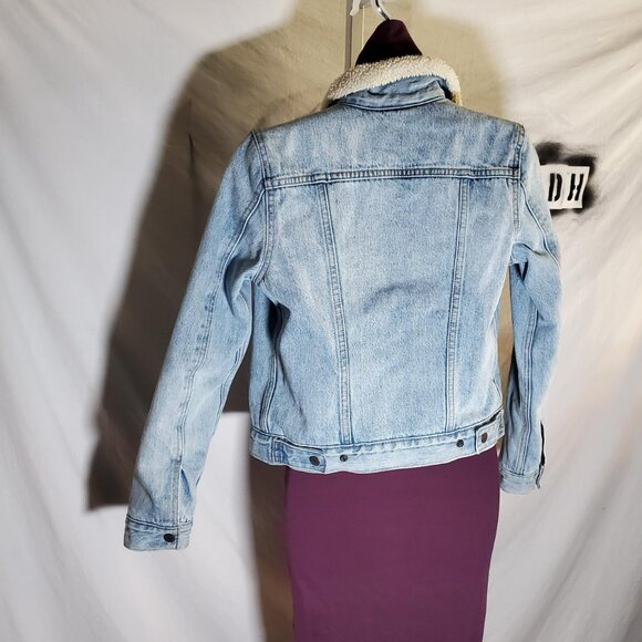 Levi's Premium Denim Trucker Jacket Sherpa Lined SzXS - shipping incl - Picture 3 of 16